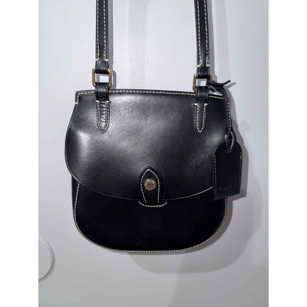 Dooney & Bourke Alto Black Leather Convertible Crossbody Shoulder Purse M